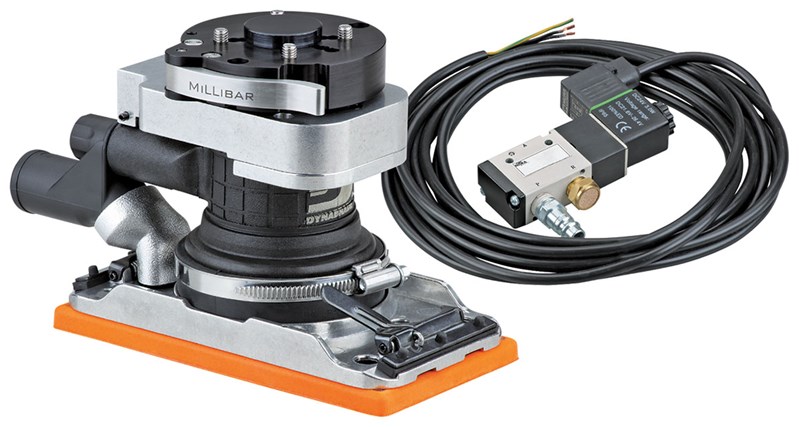 3-2/3" (93 mm) W x 7" (180 mm) L Robotic Dynabug Orbital Sander, Central Vacuum